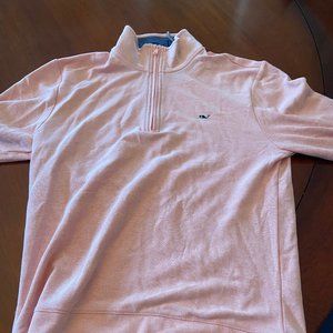 Vineyard Vines 1/4 Zip Pullover Light Pink Small